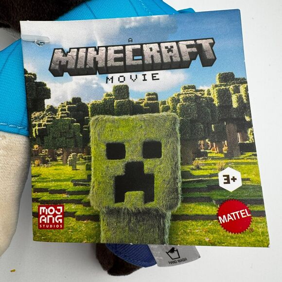 MINECRAFT MOVIE Steve Jack Black New With Tag Plush 2025 PhatMojo Mattel - Picture 3 of 7